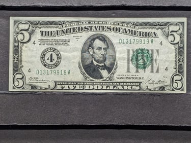 1928 A Series $5.00 Federal Reserve Note **XF/AU - NICE PAPER**