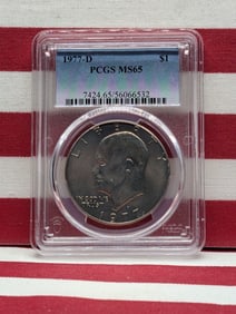 1977-D Eisenhower Dollar - PCGS MS65