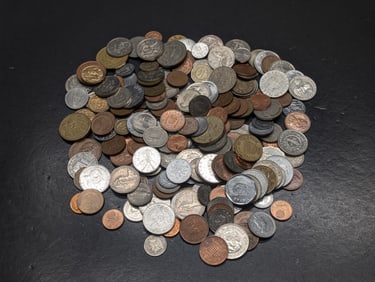 Bag of 1.8 Lbs. of Various Vintage & Modern World Coins
