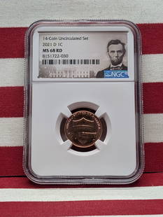 2021-D Lincoln Shield Cent - NGC MS68 RD: 2021-D Lincoln Shield Cent - NGC MS68 RD