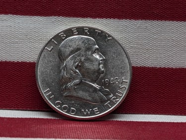 **BRILLIANT UNC - 1st Year of Issue** 1948 Franklin Silver Half Dollar