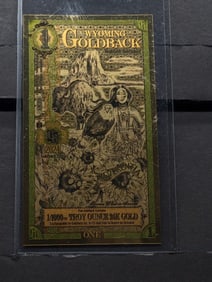 1/1000th Troy Oz. 24k PURE GOLD 2024 $1.00 Wyoming Goldback