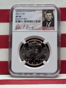 2021-P Kennedy Half Dollar - NGC MS68 w/ Signature