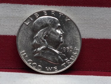 *GEM BU* 1953-D Franklin Silver Half Dollar