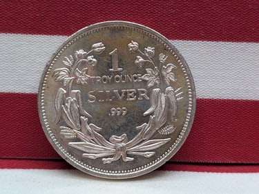 1 Oz. .999 FINE SILVER Seated Liberty Designed Round