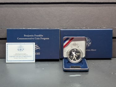 2006-P PROOF Benjamin Franklin - Scientist Commemorative 90% Silver Dollar in OGP w/ COA