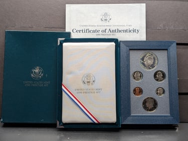 1990 P&S U.S. Prestige Set in OGP w/ COA - Eisenhower Centennial