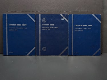 Partial Lincoln Cent Collection in 3 Whitman Albums (168 Coins From 1909-1972)