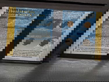 Obsolete Pennies & Nickels Collection in Display Book