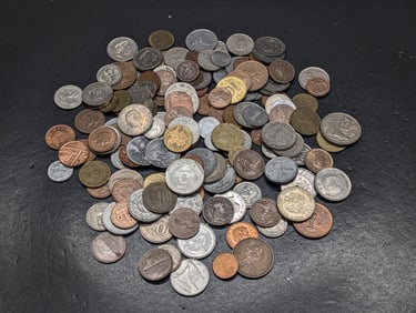 Bag of 1.3 Lbs. of Various Vintage & Modern World Coins