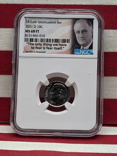 2021-D Roosevelt Dime - NGC MS68 FT: 2021-D Roosevelt Dime - NGC MS68 FT