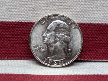 1960-D GEM BU Washington Quarter. 90% Silver
