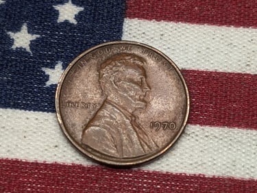 1970 Lincoln Penny, blank reverse