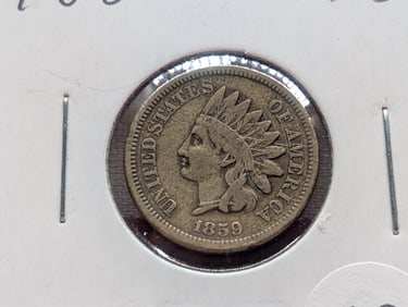 1859 Indian Head Cent First Year C/N