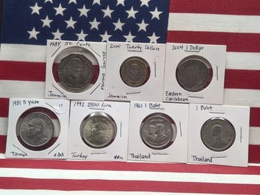 (7) Mixed Foreign Coins