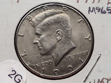 1991-D GEM BU Kennedy Half Dollar
