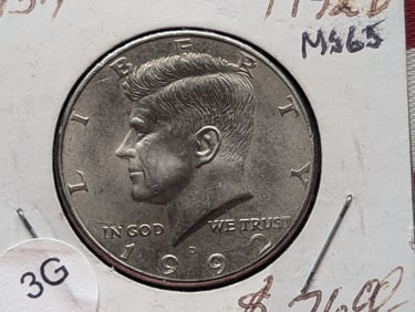 1992-D GEM BU Kennedy Half Dollar