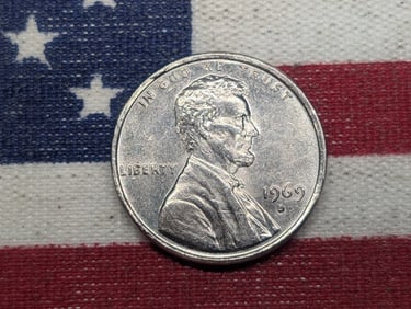 1969 D Lincoln Penny, Plated