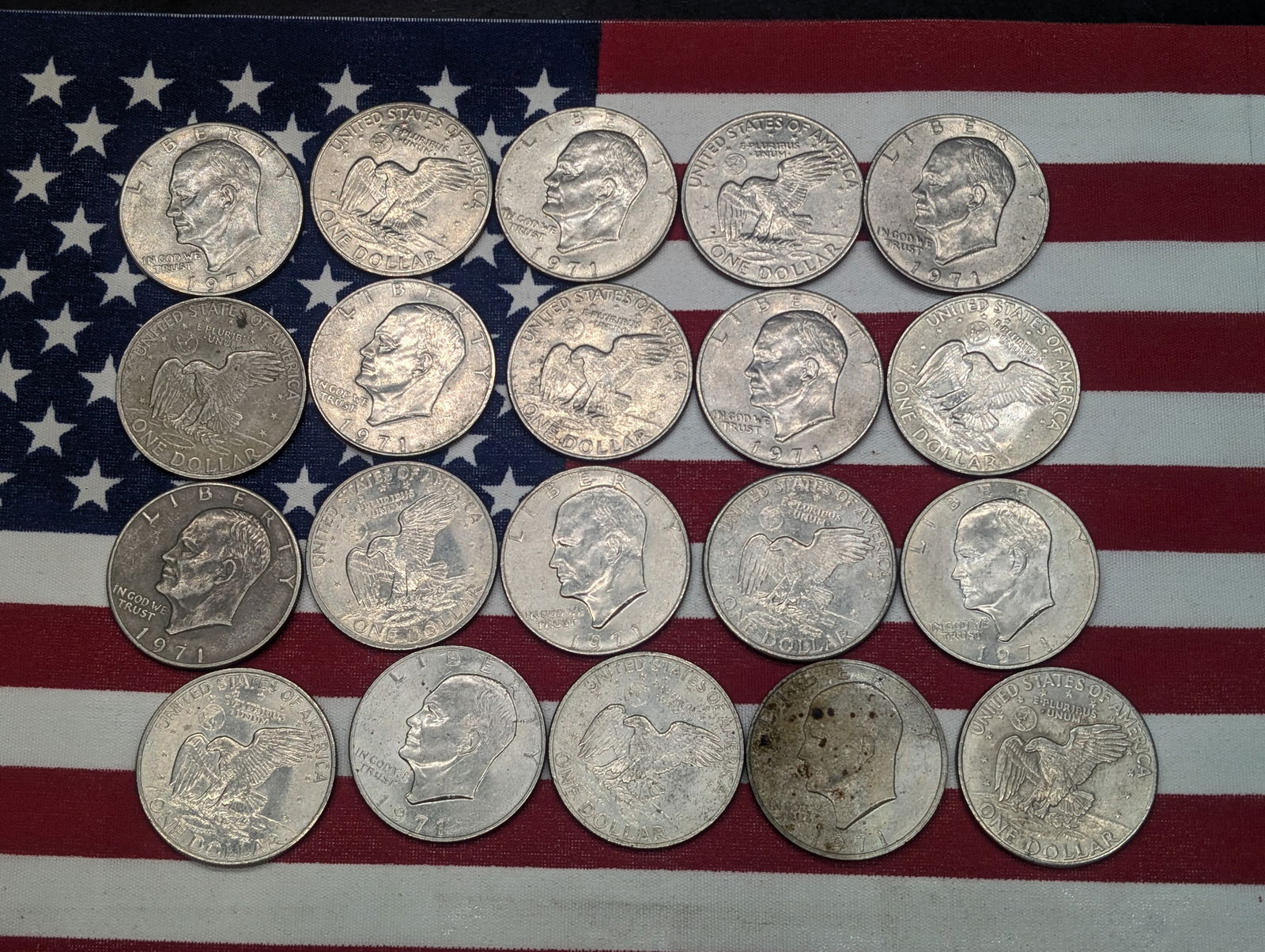 Roll Of 20 1971 Eisenhower Dollars. (1 of 4)