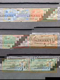 Lot Of 6 - U.S. Military Payment Certs.
