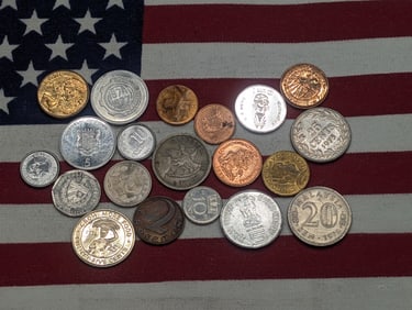 (20) Mixed Foreign Coins
