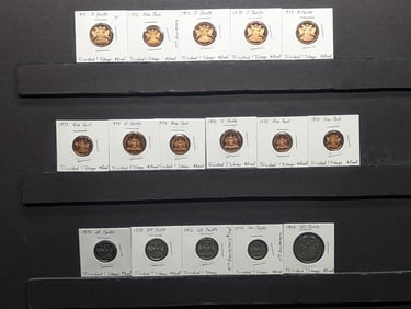 (16) Mixed Trinidad & Tobago Proof Coins