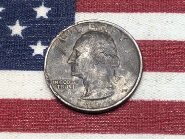 1974 Washington Quarter, improper alloy mix - "woody" on reverse