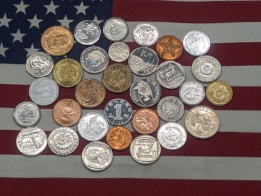 (32) Mixed Foreign Coins