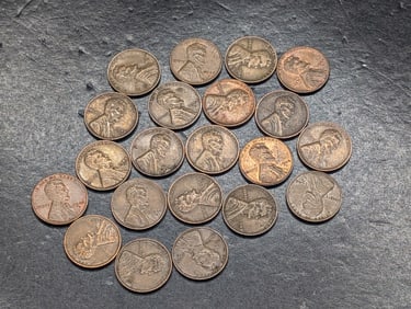 Twenty One (21) 1944S Lincoln Pennies