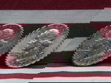 1957 P & D Washington Quarters 90% Silver