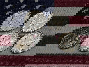 1941 1942 1943 1944 1945 AU-BU Mercury Head Dimes. 5 Coins.