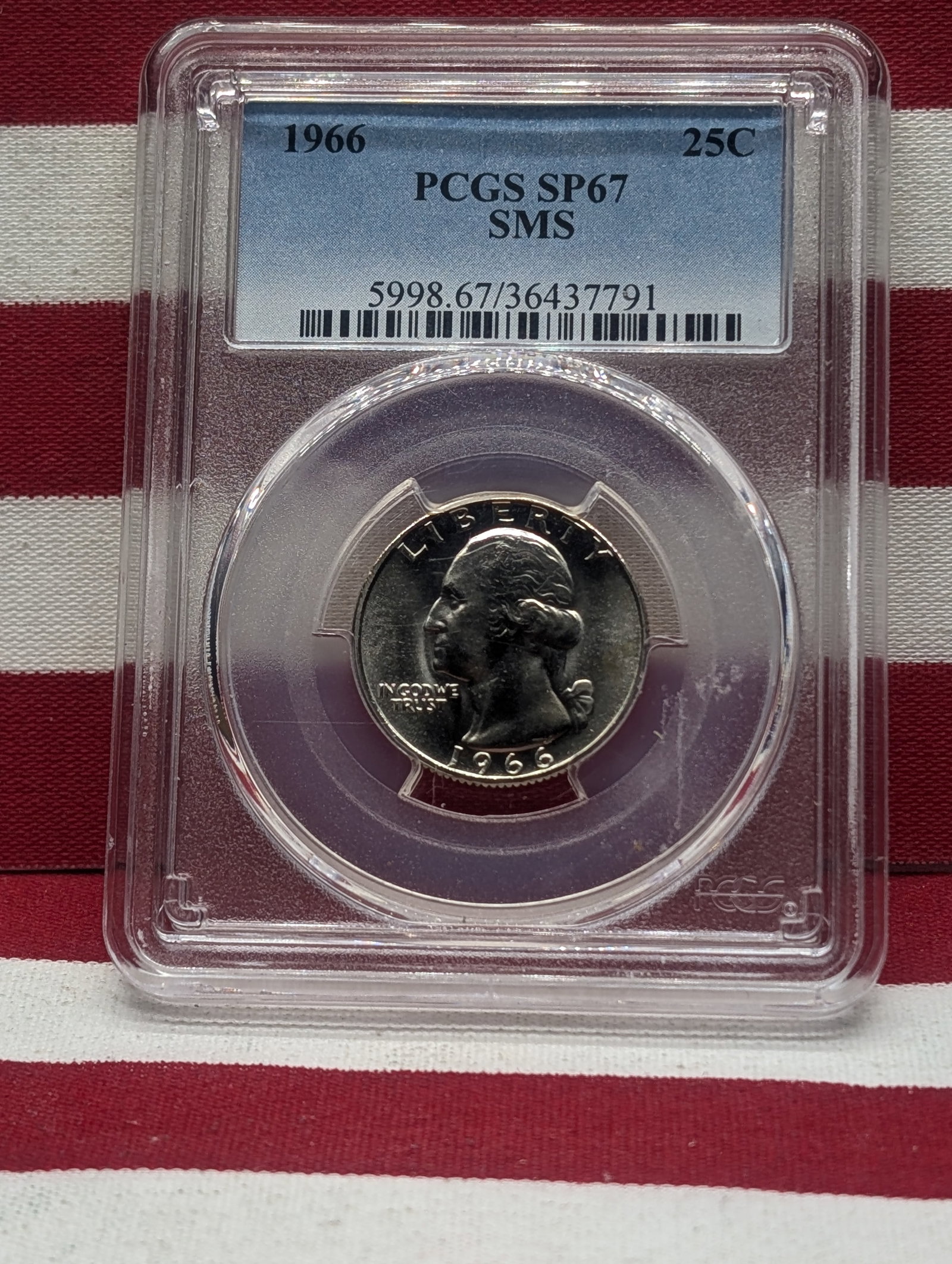 1966 Quarter PCGS SP 67 SMS: 1966 Quarter PCGS SP 67 SMS