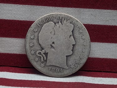 1894 Barber Half Dollar, 90% Silver