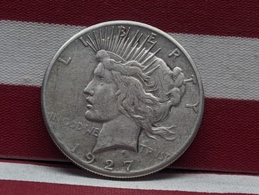 1927 Key Date Peace Silver Dollar.