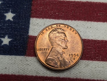 1954 S Lincoln Penny, RD - great detail, beautiful color