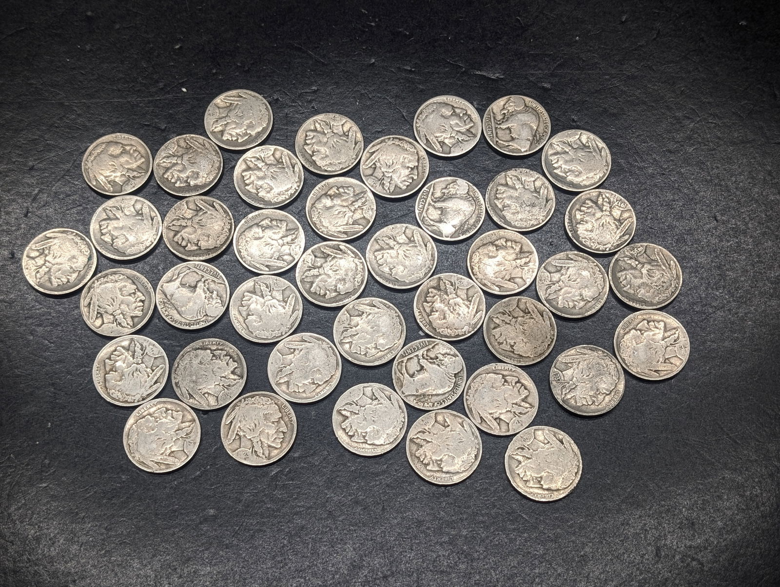 40 Teen's, 20's, 30's Buffalo Nickels (1 of 6)