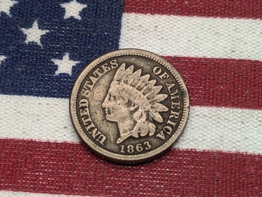 1863-CN United States Indian Head Cent. Civil War Year.