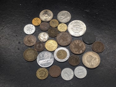 25 World/Foreign Coins, Unsearched