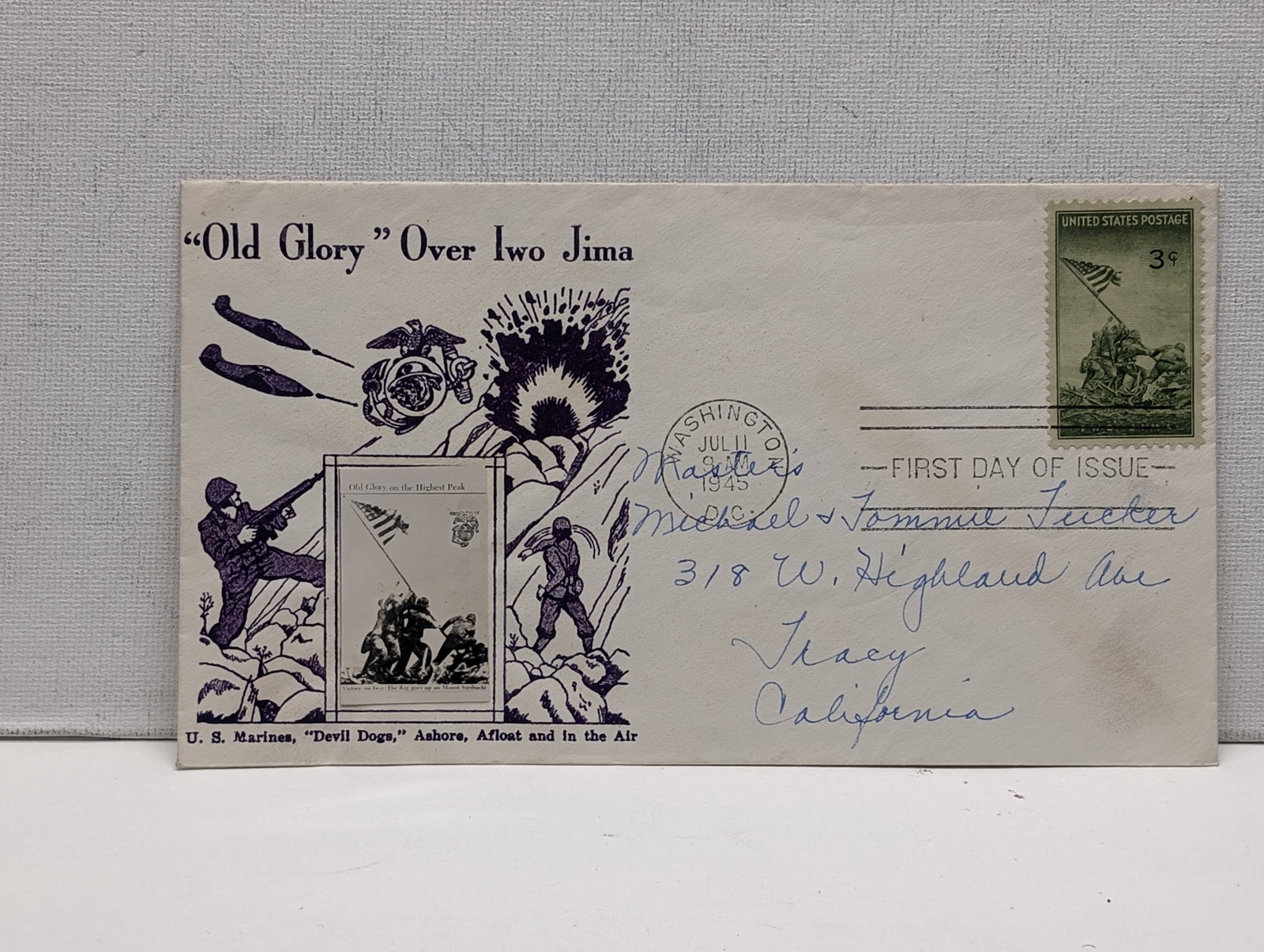 1945 WWII First Day Cachet: 1945 WWII First Day Cachet