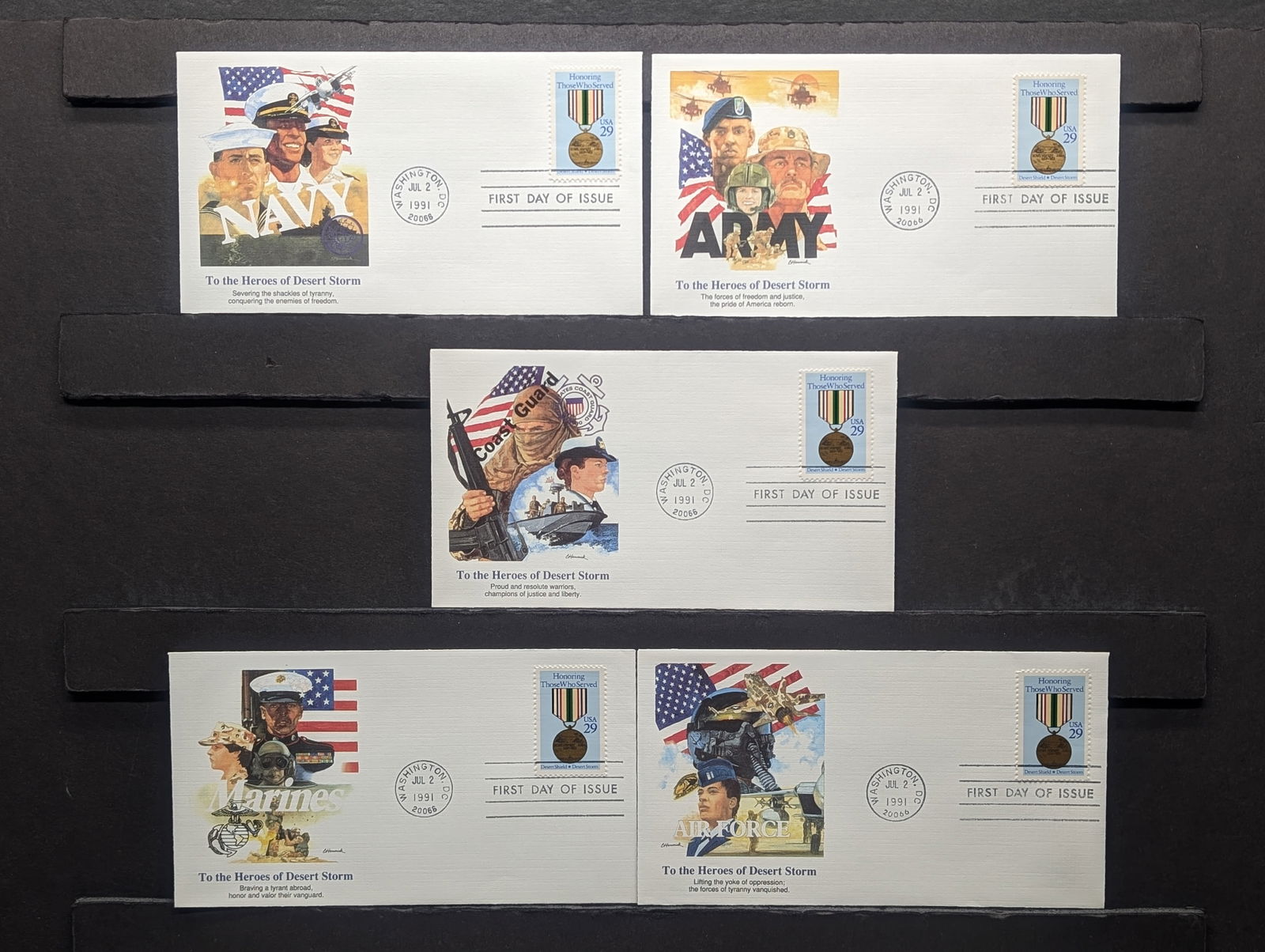 (5) Assorted U.S. Military First Day Cachets (1 of 6)