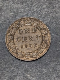 1908 Canada Large Cent, 117 Years Old