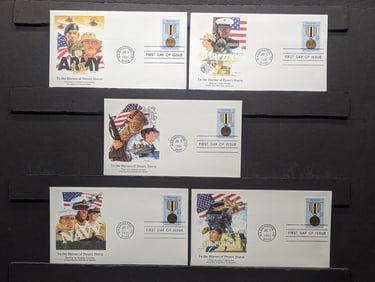 (5) Assorted U.S. Military First Day Cachets