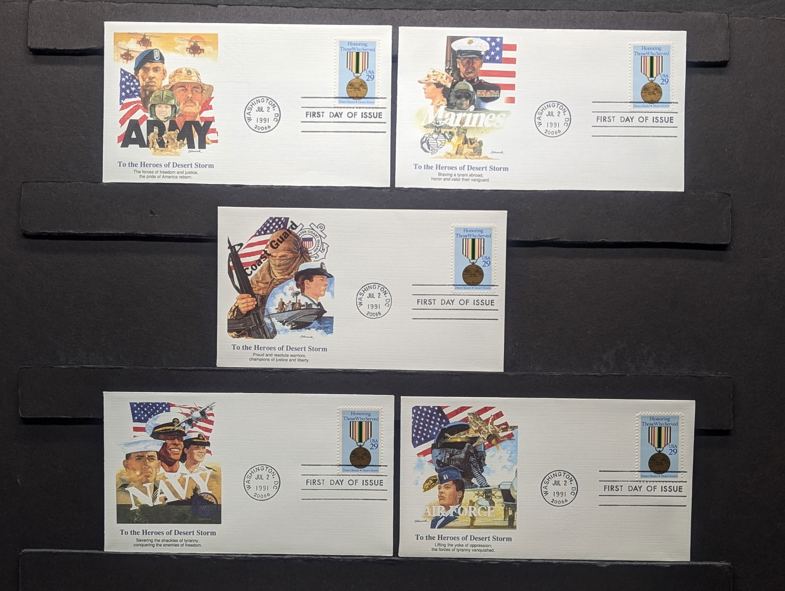 (5) Assorted U.S. Military First Day Cachets (1 of 6)