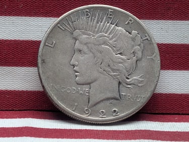 1922-S Peace Dollar, 90% Silver
