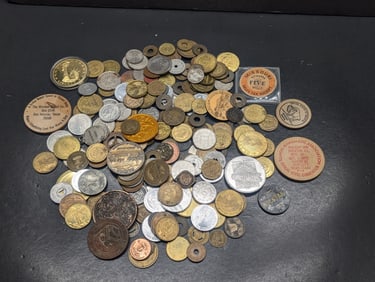 2 Pounds Mixed Tokens, Medals, Etc.