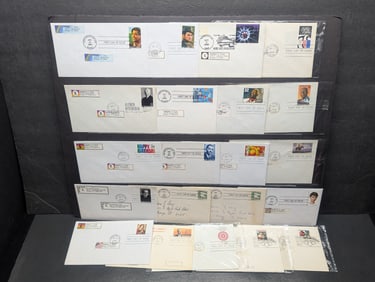 20 first day covers, 80's and 90's