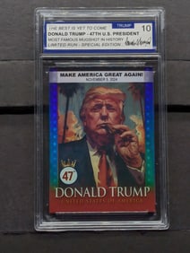 President Trump-Most Famous Mugshot in History, Sealed Card, Graded 10, Limited Run-Special Edition