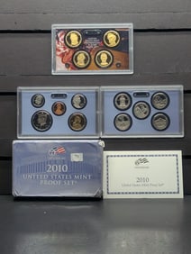 2010-S US Mint Proof Set. OGP/COA. 14 Coin Set. Includes Reg. Coinage, NP Quarters, Pres. Dollars