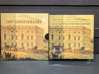 U.S. States Capitol 200th Anniversary. 2001 Capitol Visitor Center UNC Clad 50c.