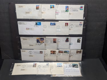 20 first day covers, 80's and 90's